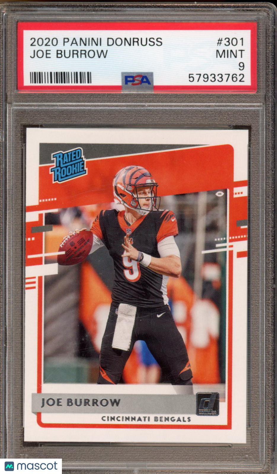2020 Donruss Joe Burrow Rookie PSA 9 RC