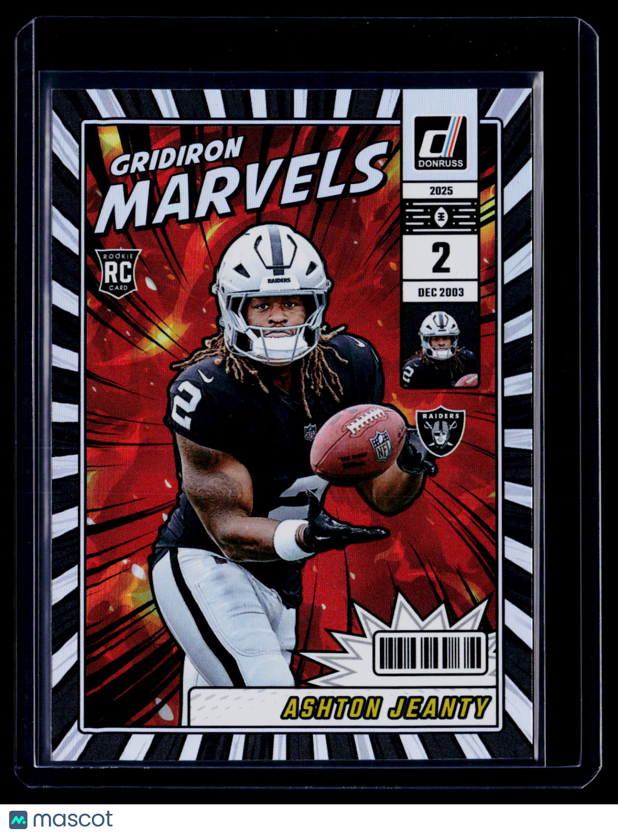 2025 Donruss Ashton Jeanty Rookie Gridiron Marvels RC
