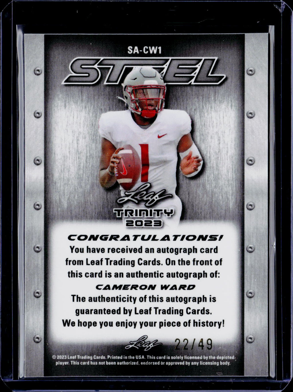 2023 Leaf Trinity Cameron Ward Auto /49