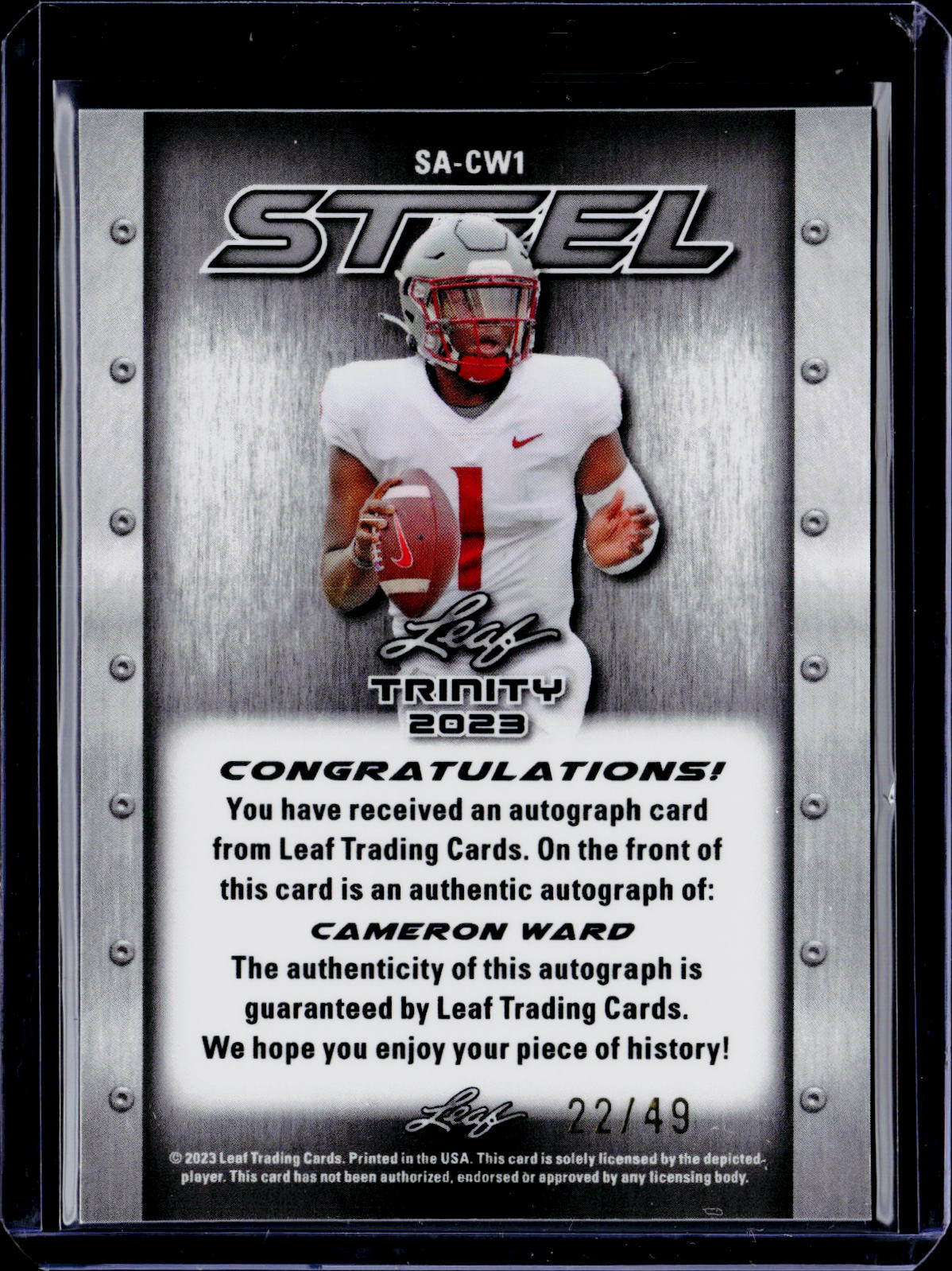 2023 Leaf Trinity Cameron Ward Auto /49