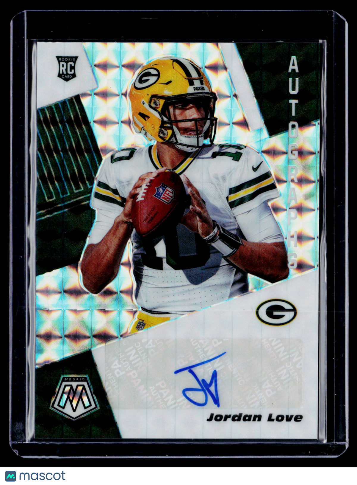 2020 Mosaic Jordan Love Rookie Silver Mosaic Auto RC