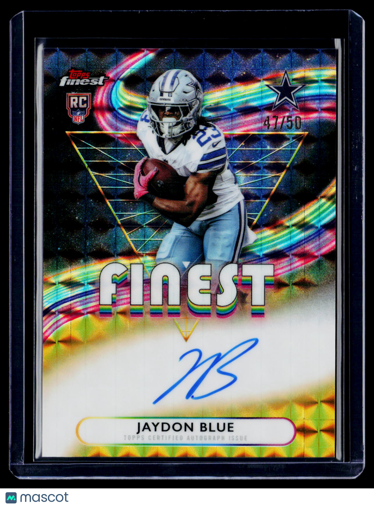 2025 Topps Finest Jaydon Blue Rookie Gold Geometric Auto 47/50 RC