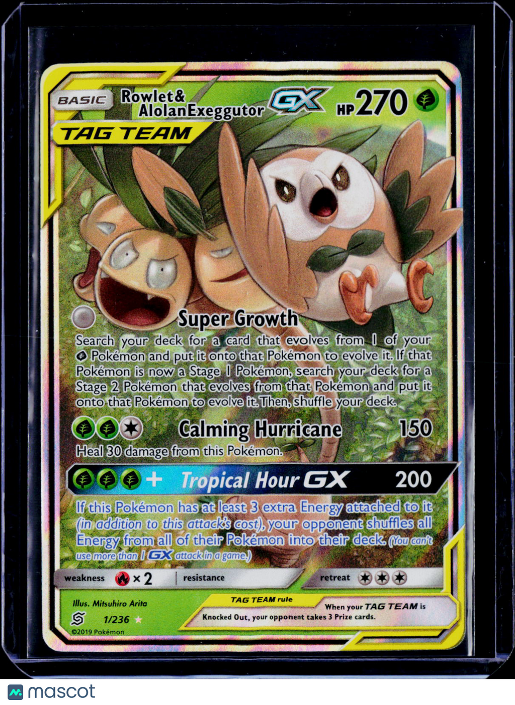 Rowlet & Alolan Exeggutor GX Unified Minds