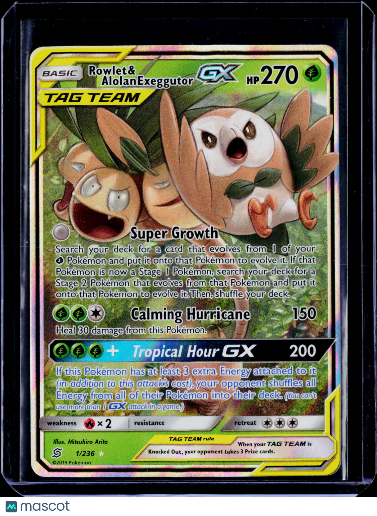 Rowlet & Alolan Exeggutor GX Unified Minds