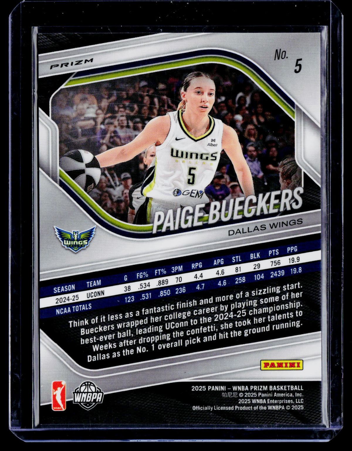 2025 Prizm WNBA Paige Bueckers Rookie Swirl RC
