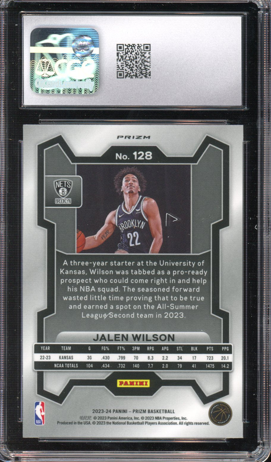 2023-24 Prizm Jalen Wilson Rookie Ruby Wave CGC 10 RC