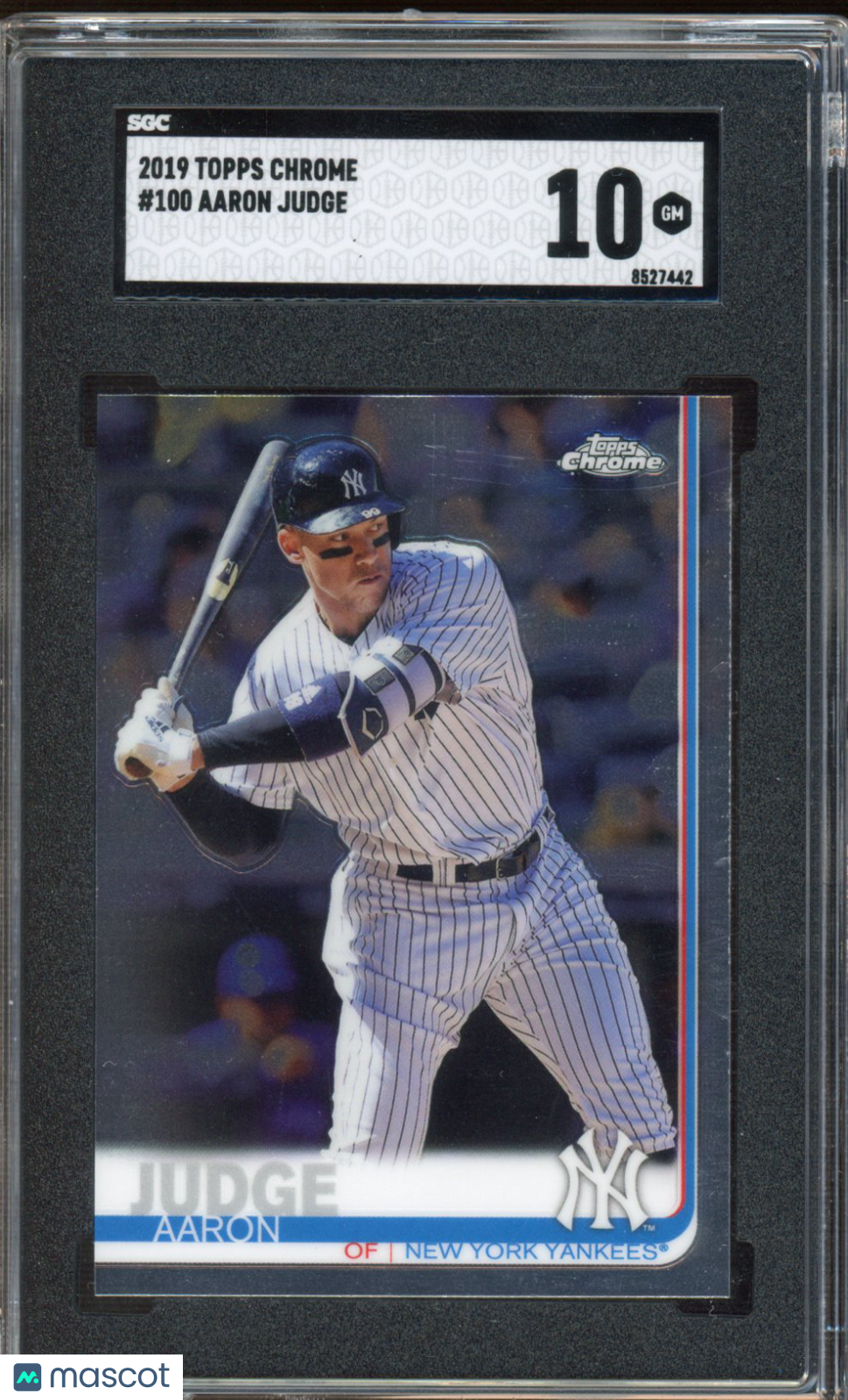 2019 Topps Chrome Aaron Judge SGC 10