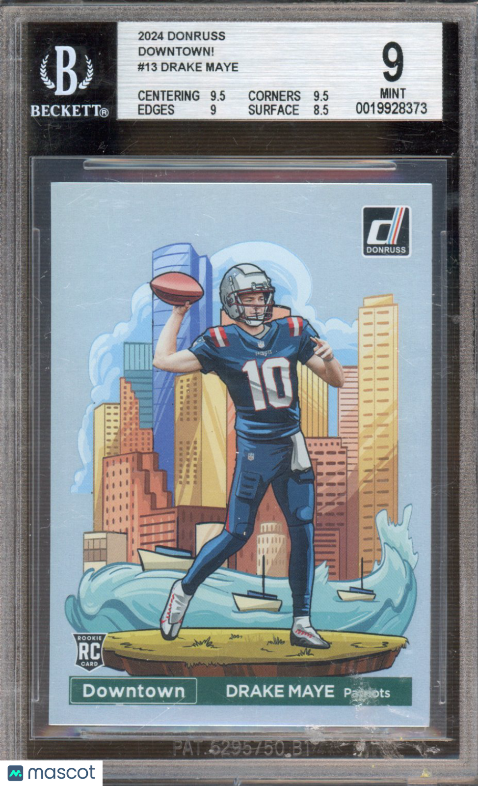 2024 Donruss Drake Maye Rookie Downtown BGS 9 RC
