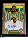 2022 Legacy Christian Watson Rookie Auto 4/100 RC