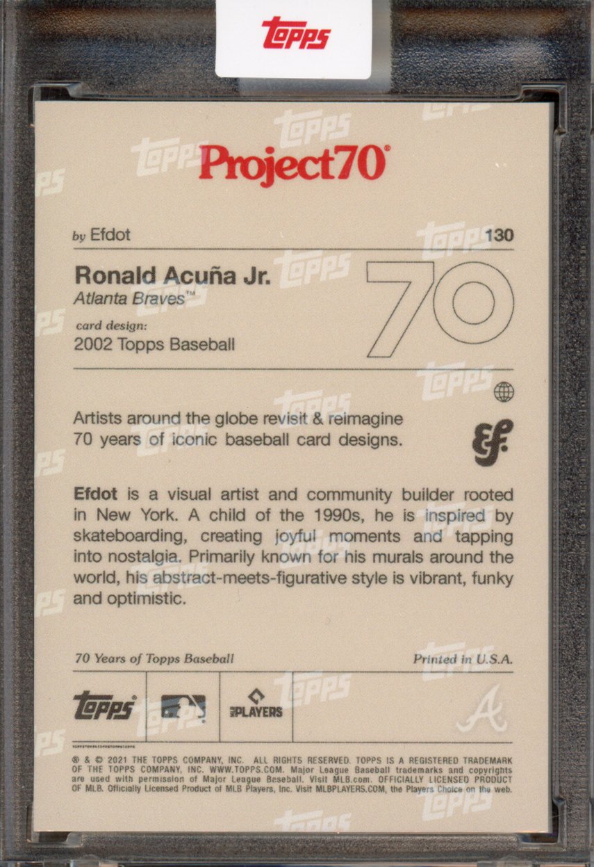 2021 Topps Project 70 Ronald Acuna Jr. Efdot 130