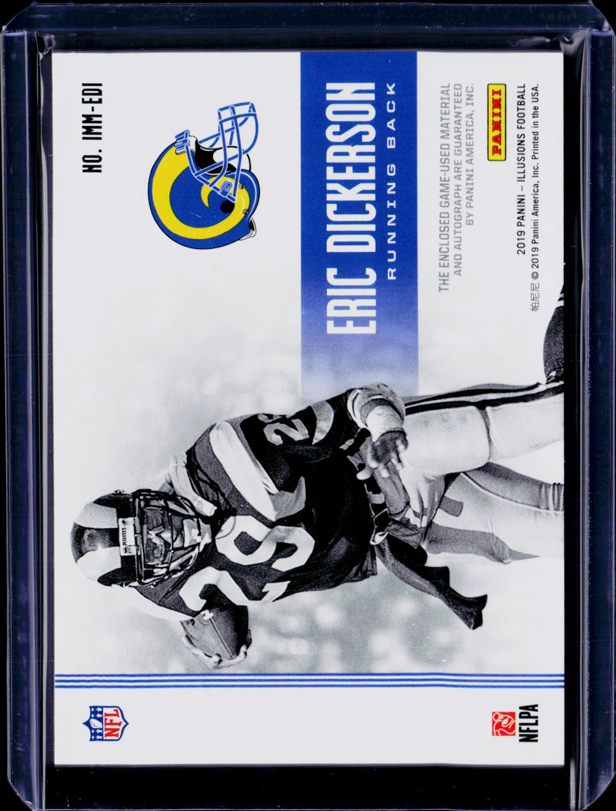 2019 Illusions Eric Dickerson Immortalized Patch Auto /10