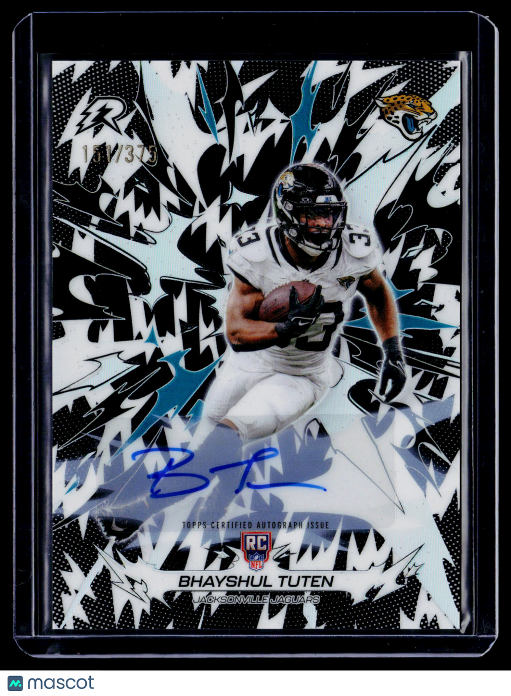 2025 Topps Resurgence Bhayshul Tuten Rookie Black & White Auto 151/375 RC