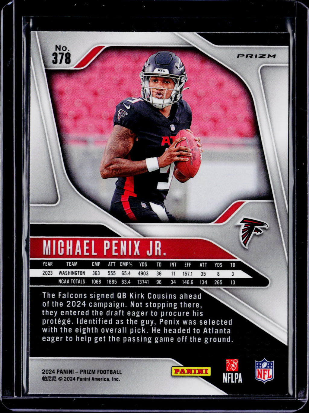 2024 Prizm Michael Penix Jr Silver Prizm RC