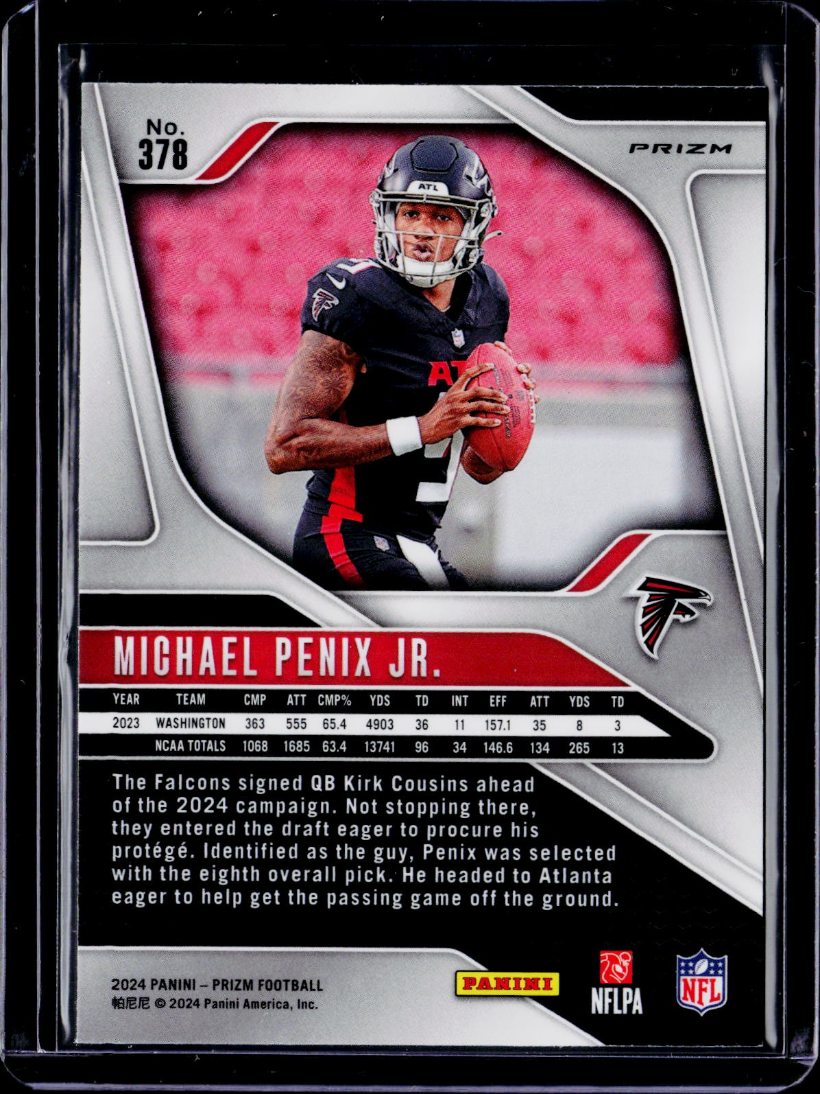 2024 Prizm Michael Penix Jr Silver Prizm RC