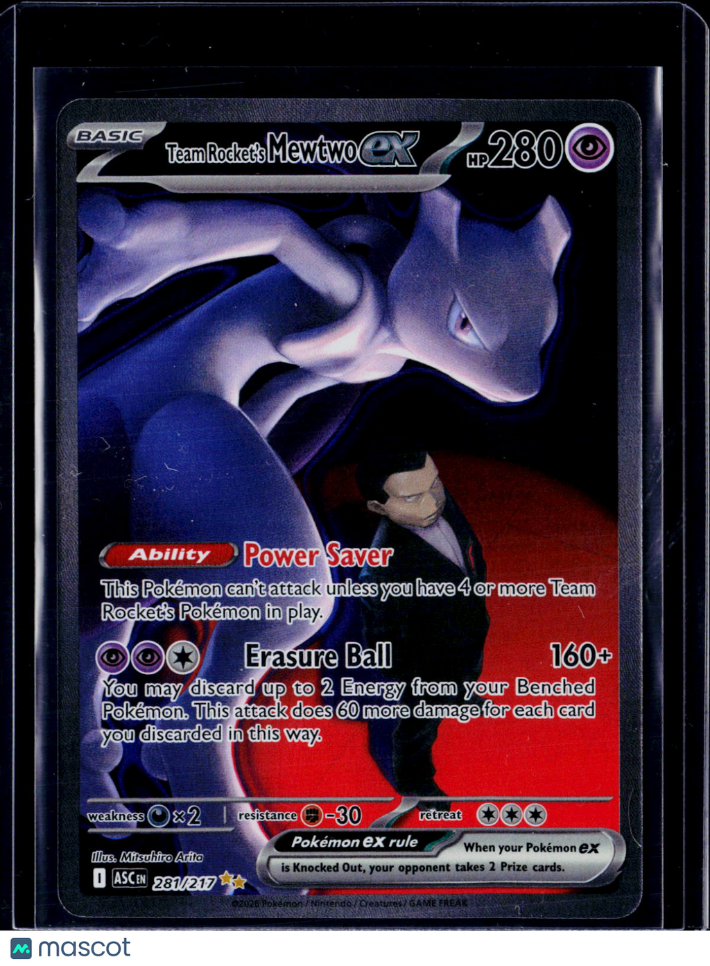 Pokemon Team Rocket's Mewtwo ex 281 217