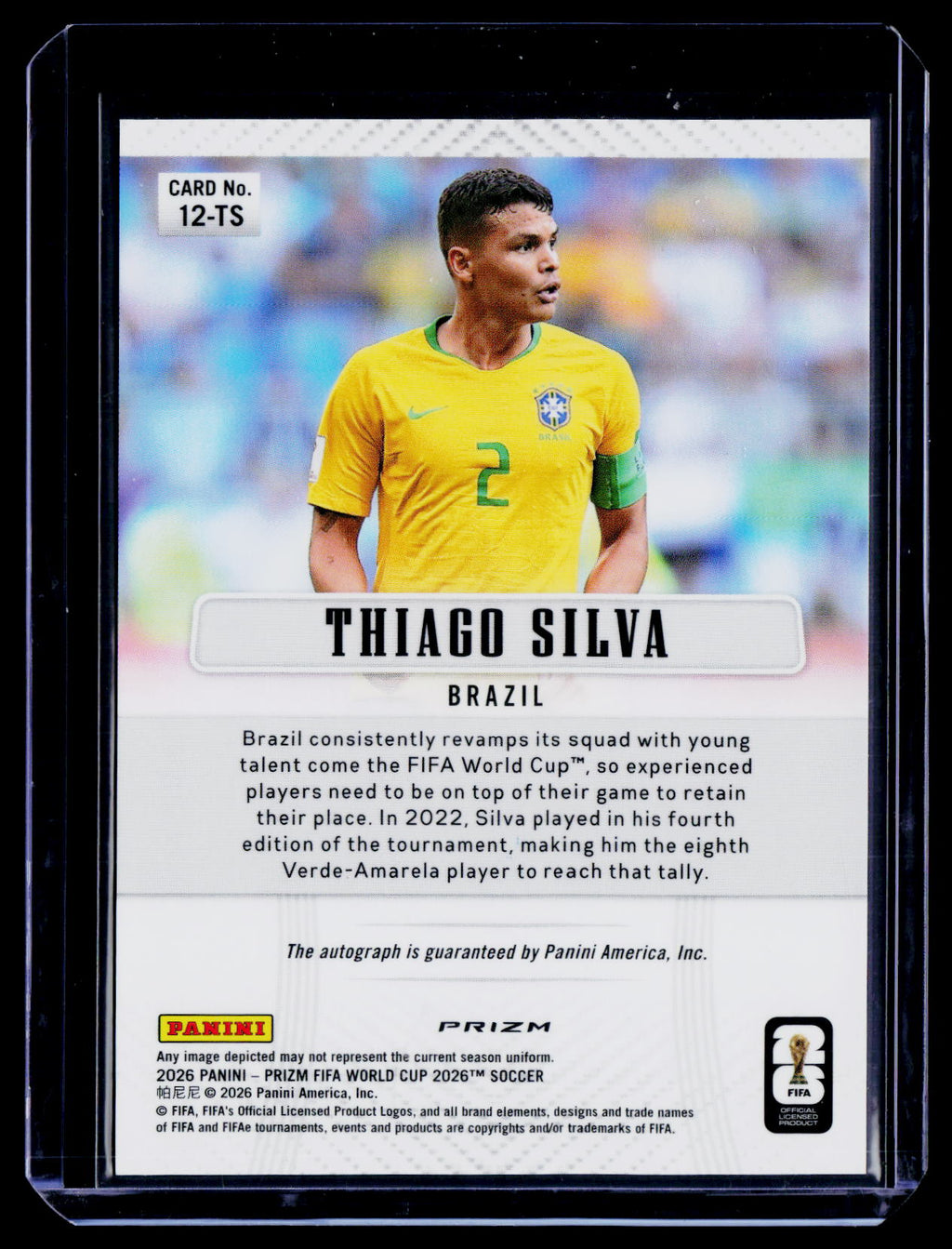 2026 Prizm World Cup Thiago Silva Choice Auto