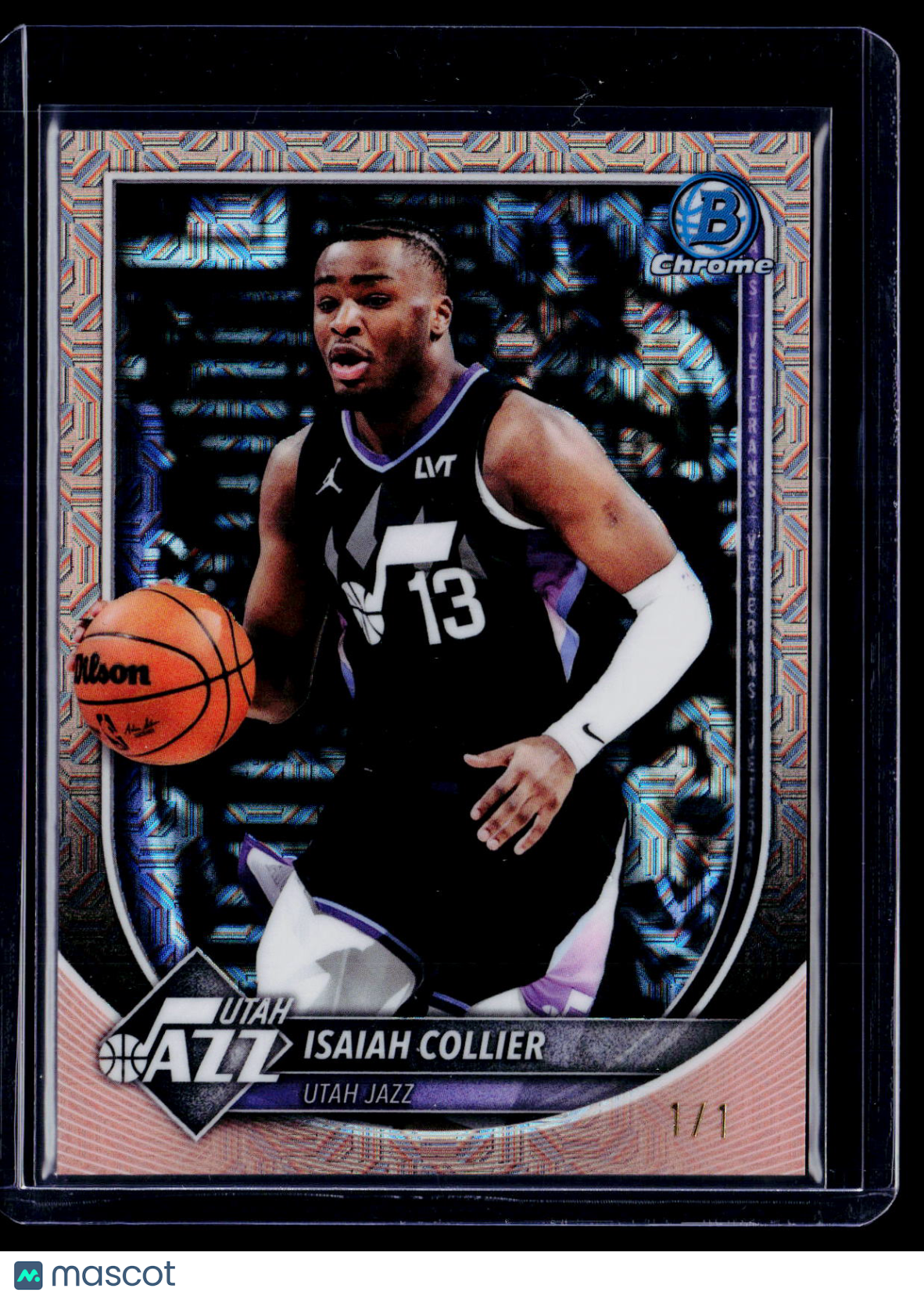 2025-26 Bowman Isaiah Collier Mega Box Rose Gold Mojo 1/1