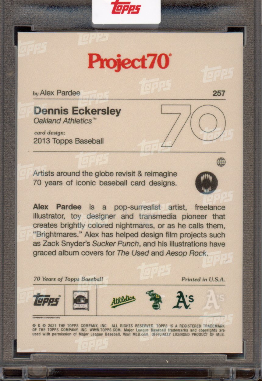 2021 Topps Project 70 Dennis Eckersley Alex Pardee 257