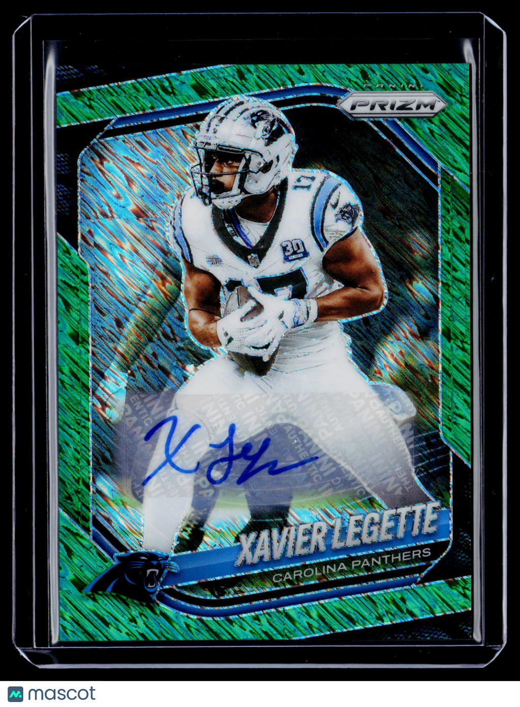 2025 Prizm Xavier Legette Green Shimmer Auto 1/5