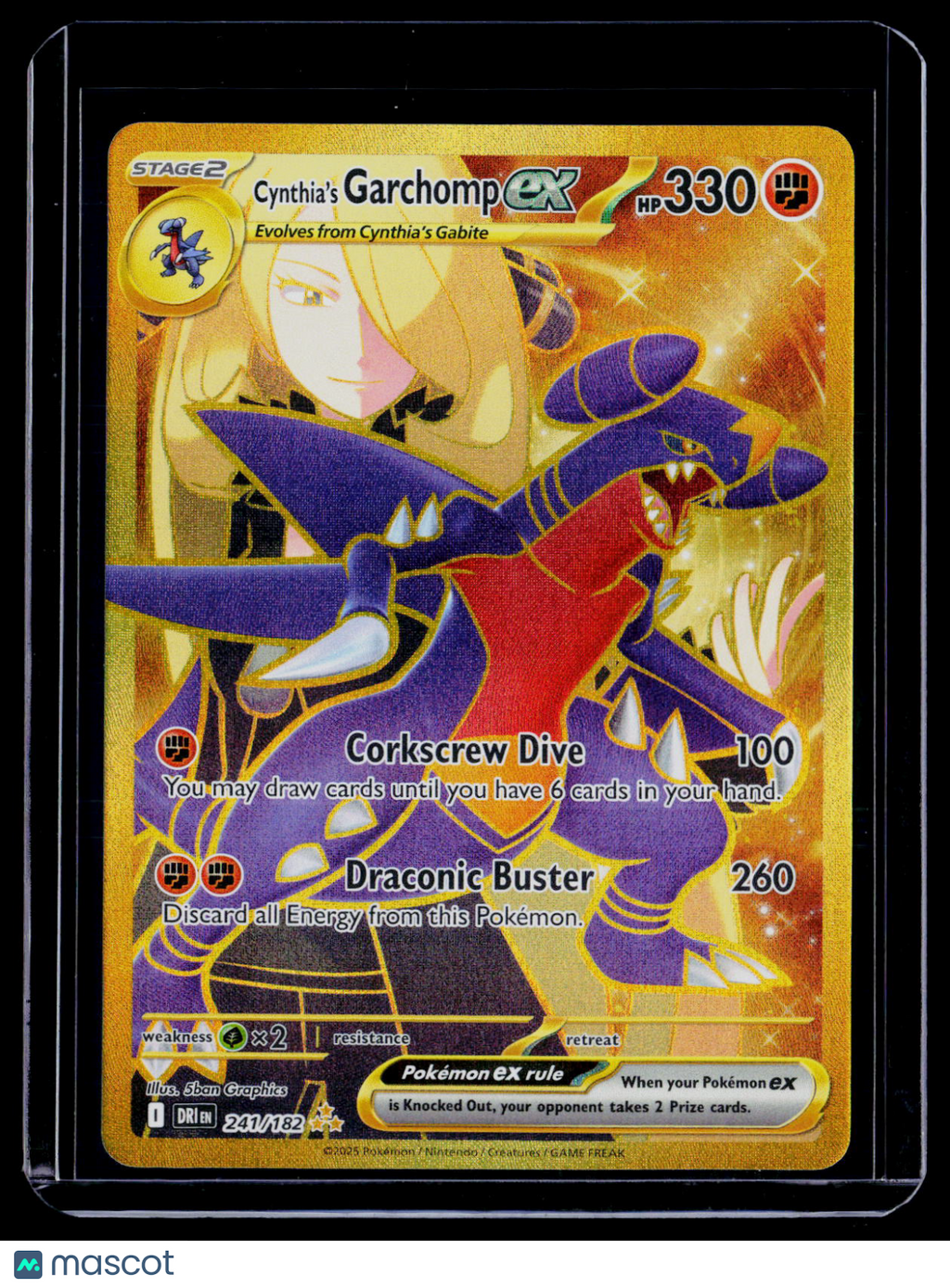 Pokemon Cynthia's Garchomp EX 241 182