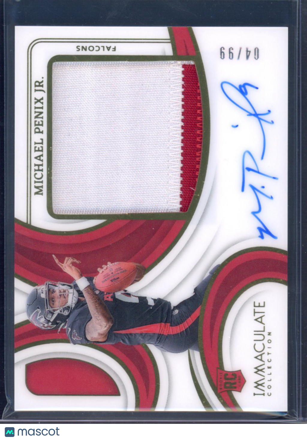 2024 Immaculate Michael Penix Jr. Rookie Patch Auto 04/99 RC