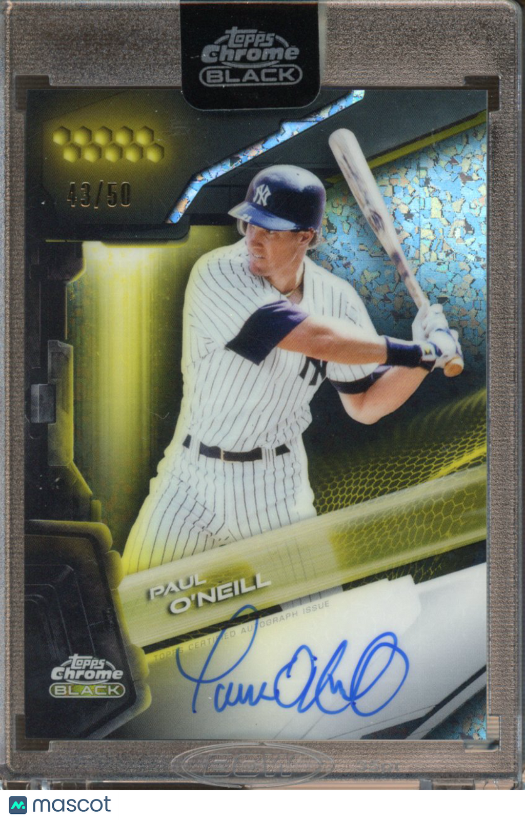 2026 Topps Chrome Black Paul O'Neill Gold Mini Diamond Auto 43/50