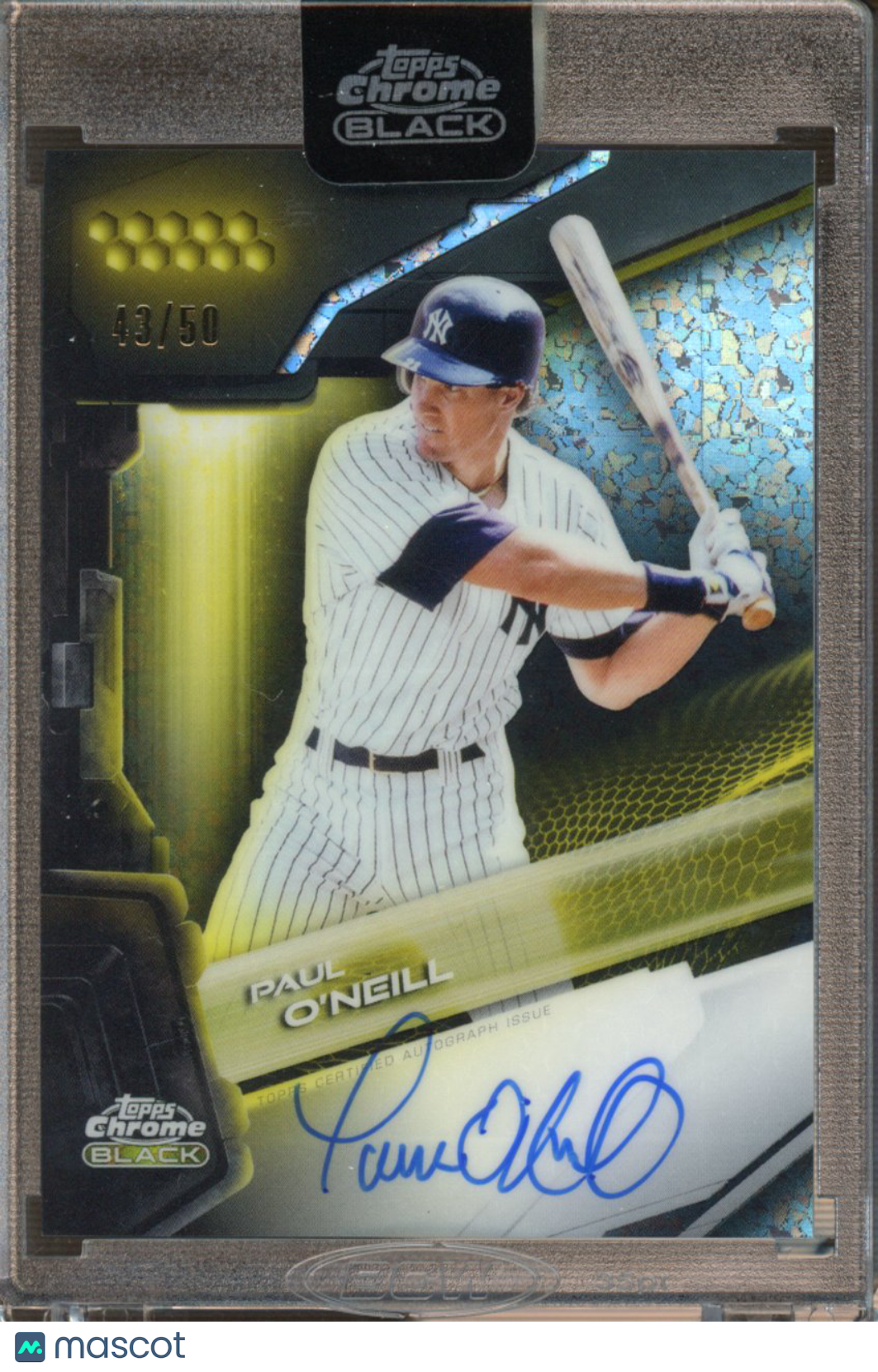 2026 Topps Chrome Black Paul O'Neill Gold Mini Diamond Auto 43/50