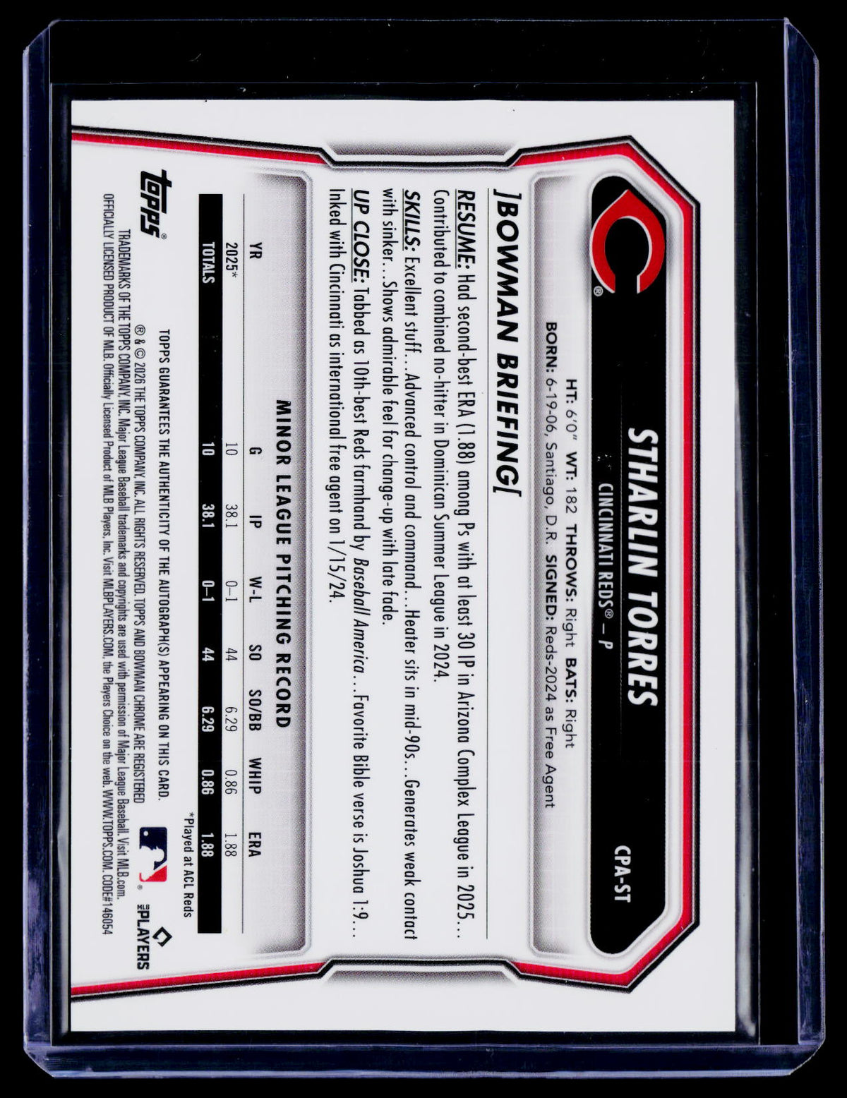 2026 Bowman Chrome Stharlin Torres Gold Shimmer Auto 21/50