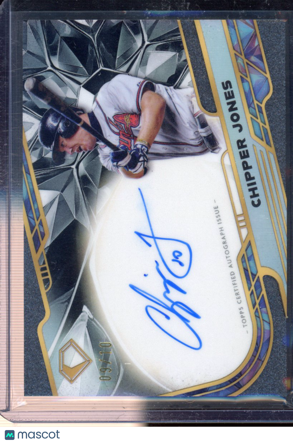 2025 Topps Diamond Icons Chipper Jones Chrome Auto 9/10