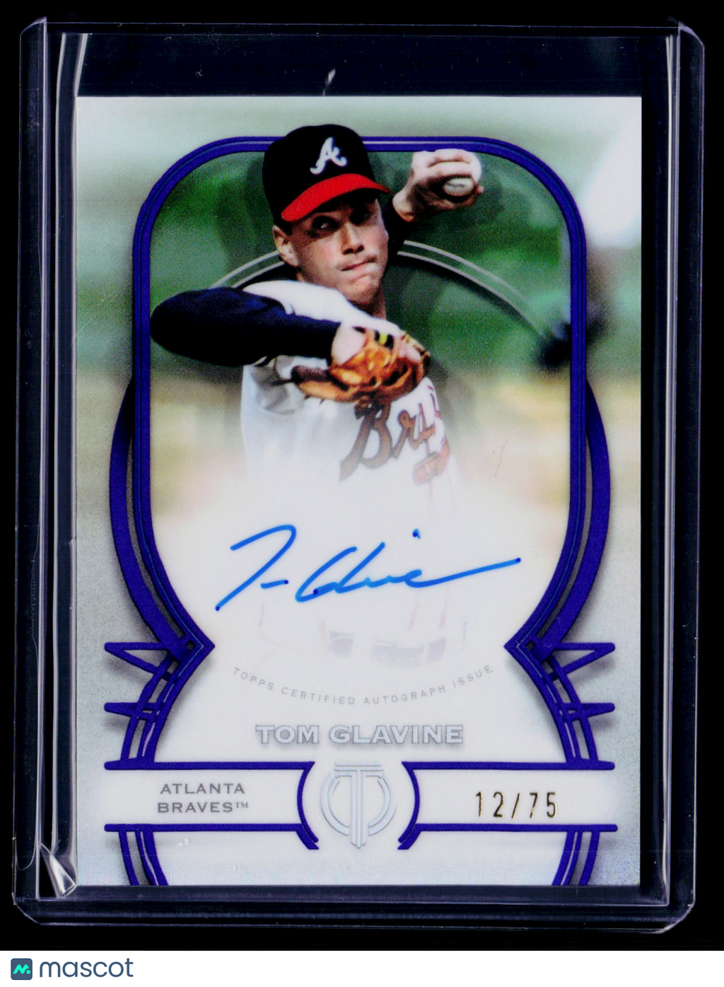 2026 Topps Tribute Tom Glavine Purple Auto 12/75