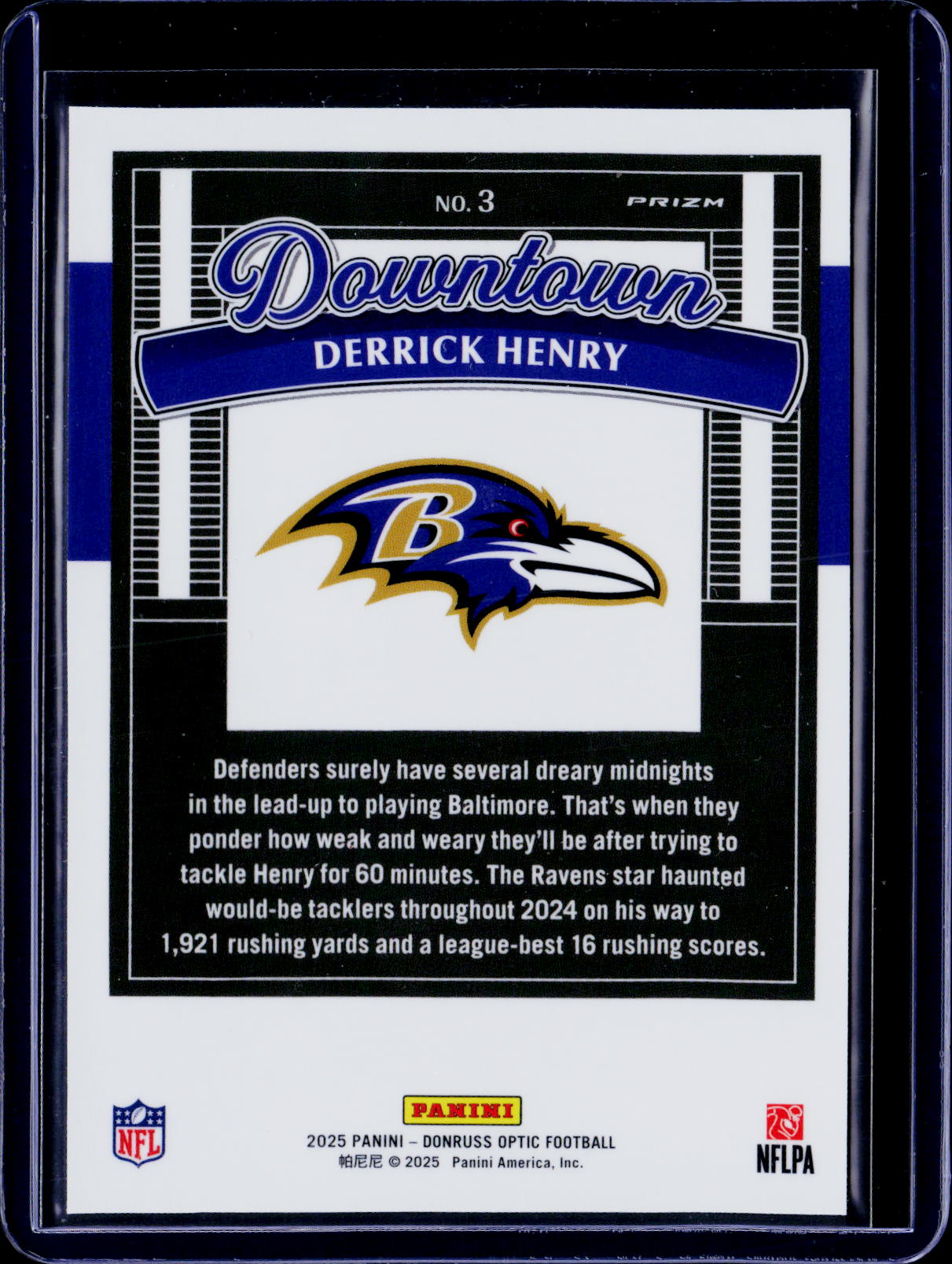 2025 Donruss Optic Derrick Henry Downtown