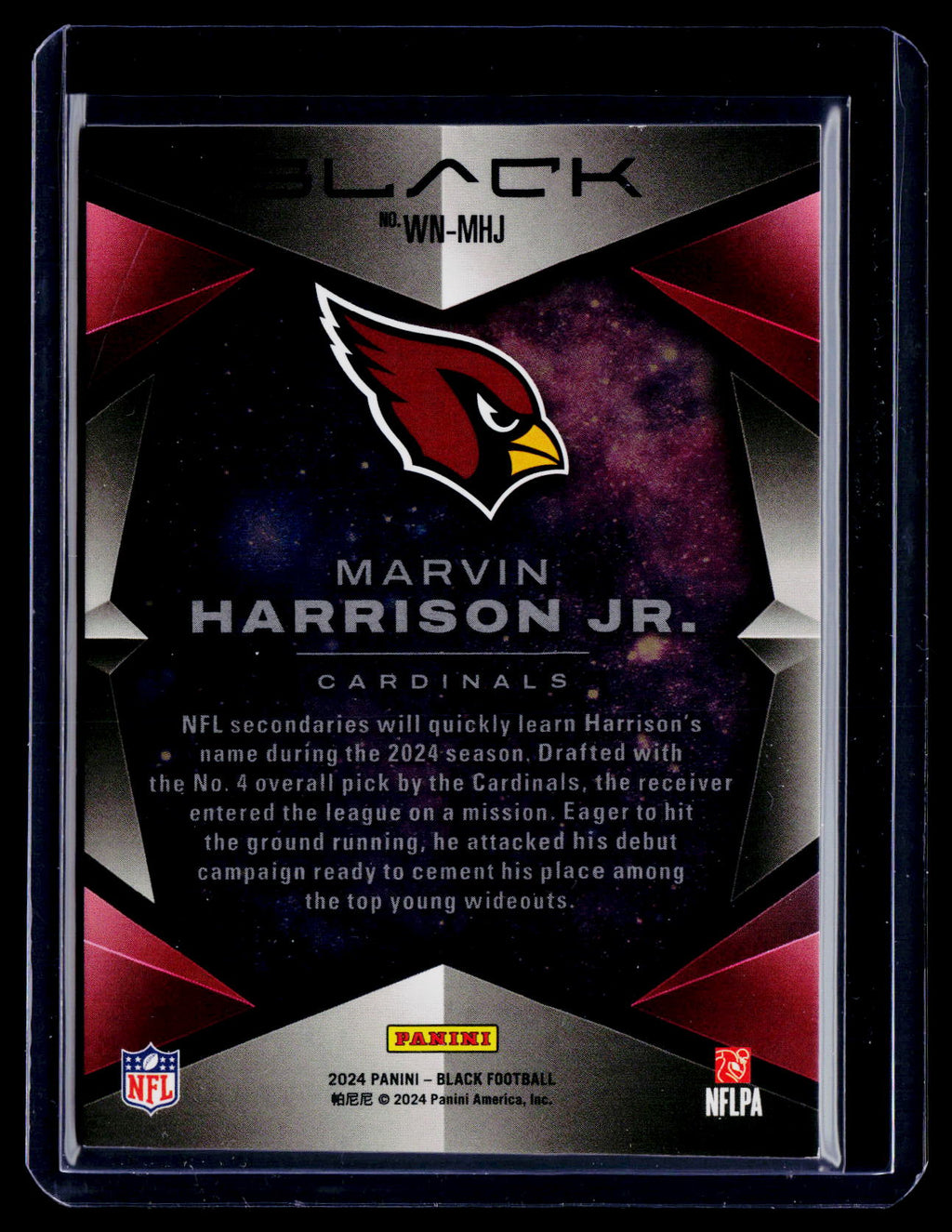 2024 Black Marvin Harrison Jr. Rookie White Knight SSP