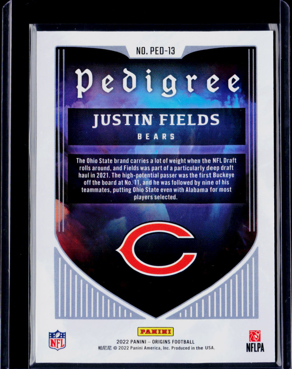 2022 Origins Justin Fields Pedigree