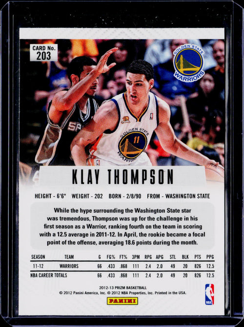 2012 Prizm Klay Thompson RC