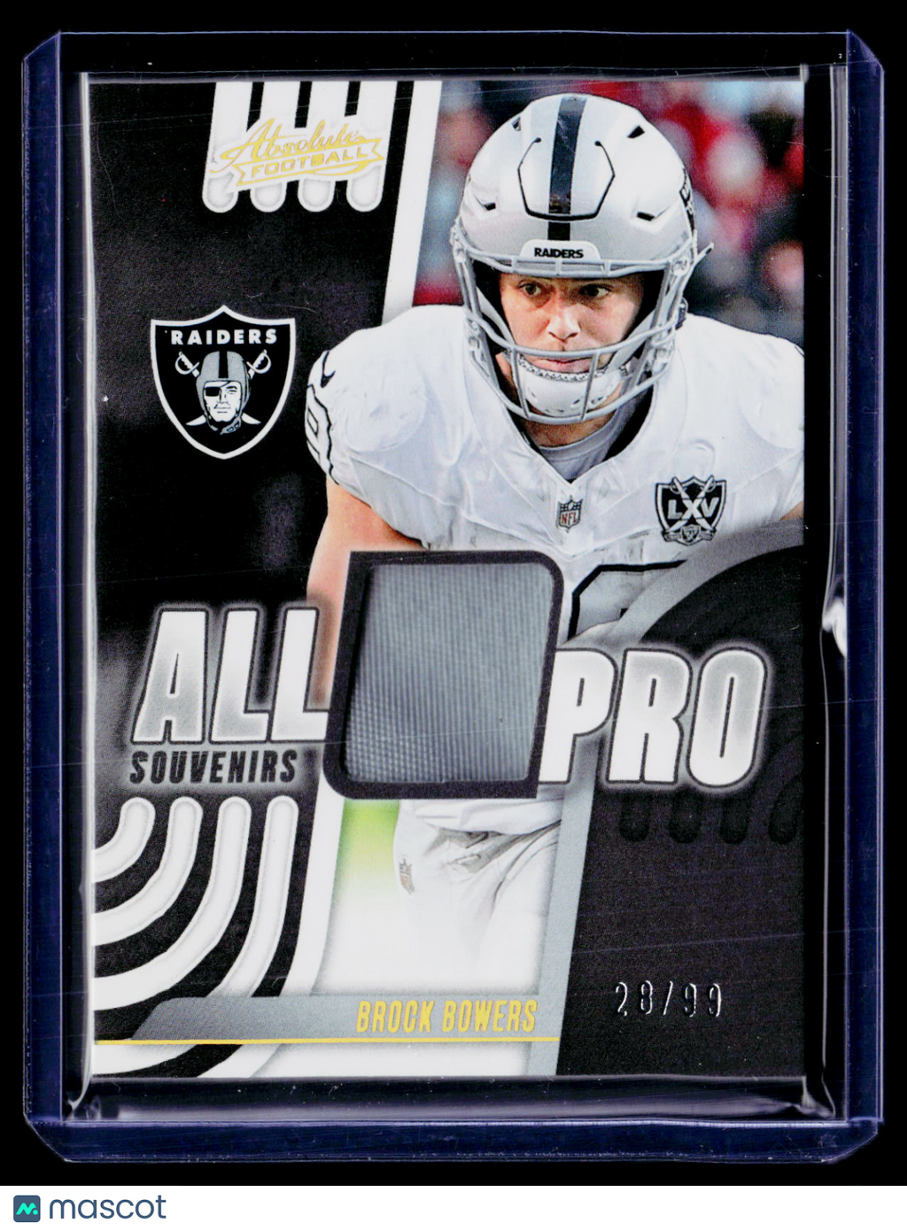 2025 Absolute Brock Bowers All Pro Patch 28/99