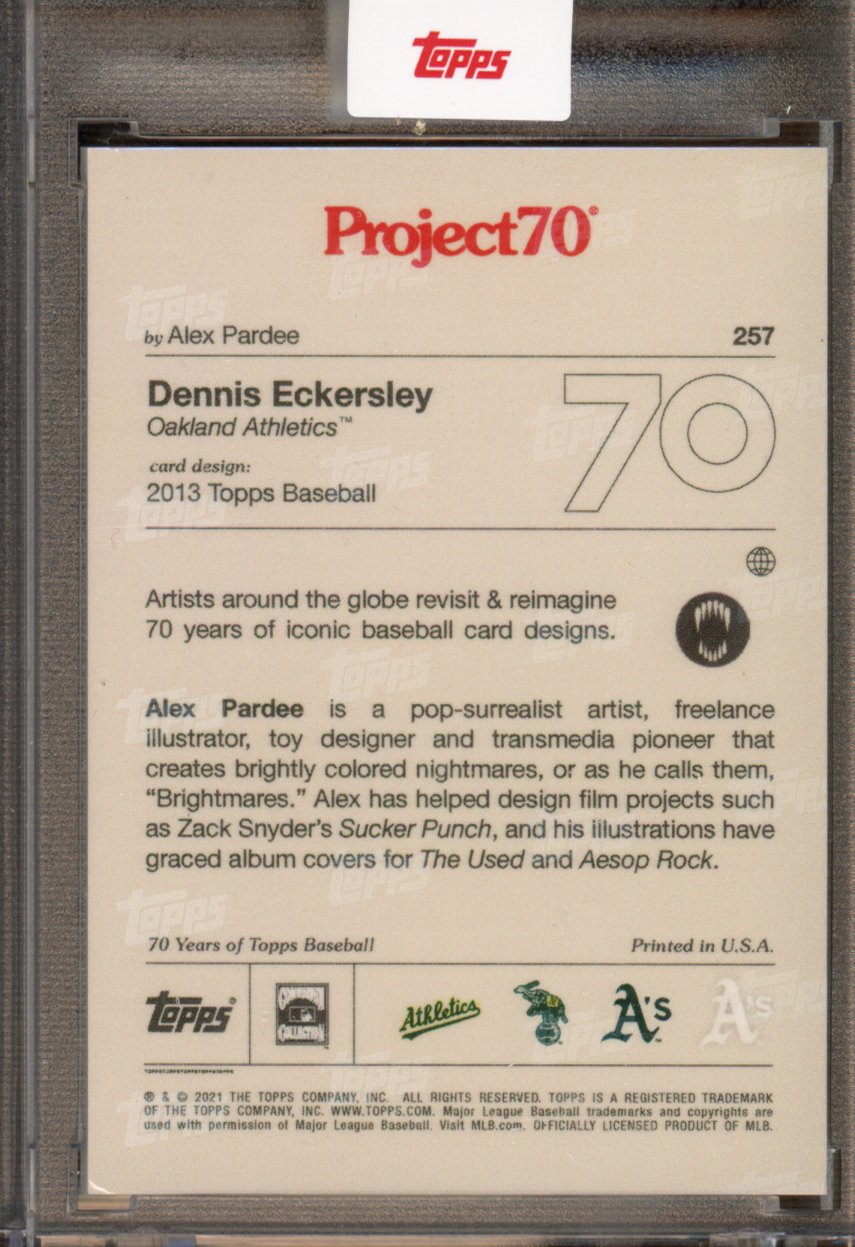 2021 Topps Project 70 Dennis Eckersley Alex Pardee 257