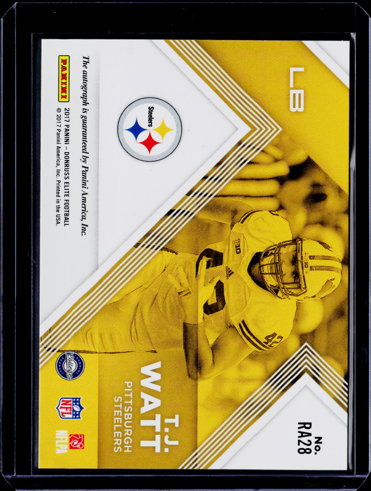 2017 Panini Donruss Elite TJ Watt Rookie Auto 192/199 RC