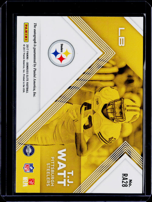 2017 Panini Donruss Elite TJ Watt Rookie Auto 192/199 RC