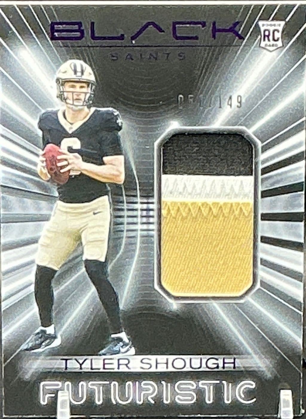 2025 Panini Black Tyler Shough Futuristic RC Patch 050/149