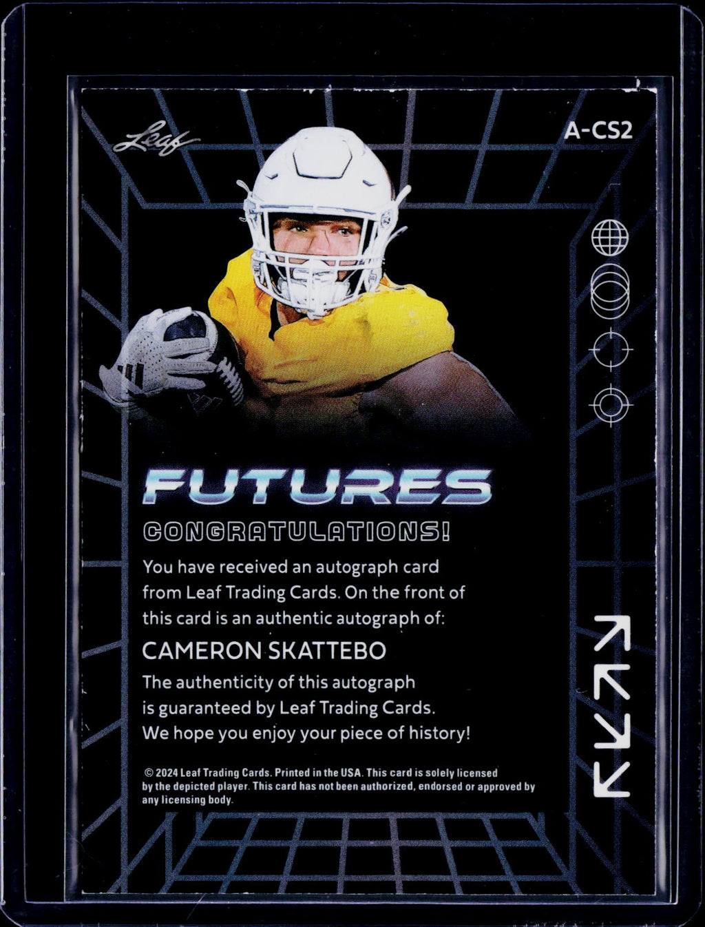 2024 Leaf Futures Cam Skattebo Auto 77/149