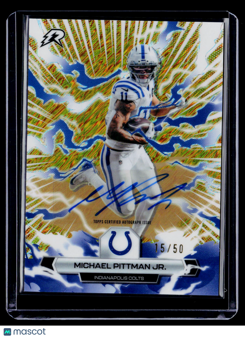 2025 Topps Resurgence Michael Pittman Jr. Gold Static Auto 15/50