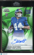 2025 Topps Chrome Black Cam Skattebo Rookie Green Auto 38/99 RC