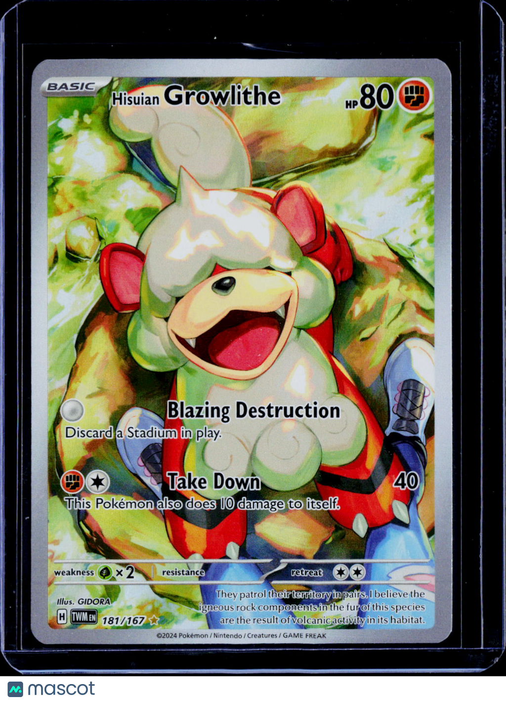 Pokemon Hisuian Growlithe 181 167