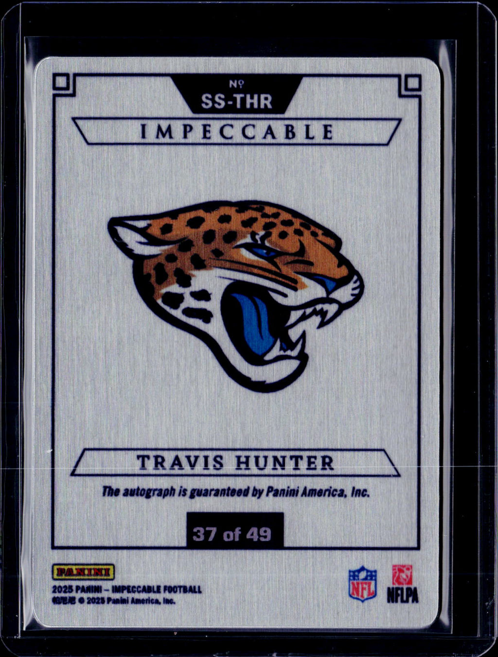 2025 Impeccable Travis Hunter Stainless Stars Auto /49