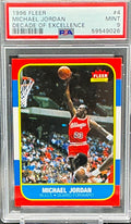 1996 Fleer Michael Jordan Decade of Excellence PSA 9