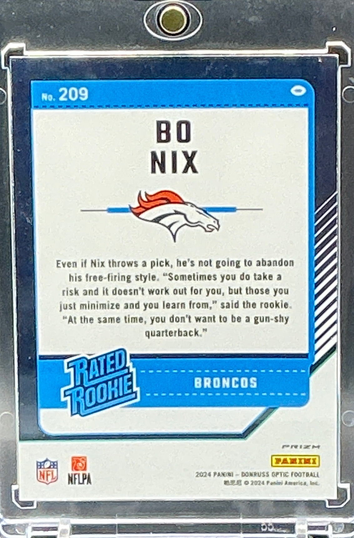 2024 Optic Bo Nix Rated Rookie Silver