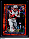 2025 Topps Chrome Sapphire Rhamondre Stevenson Orange 4/25