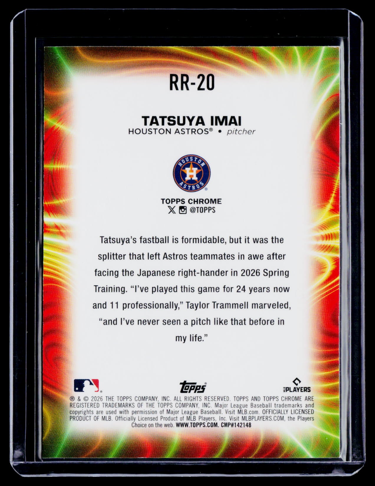 2026 Topps Chrome Tatsuya Imai Rookie Radiating Rookies RC
