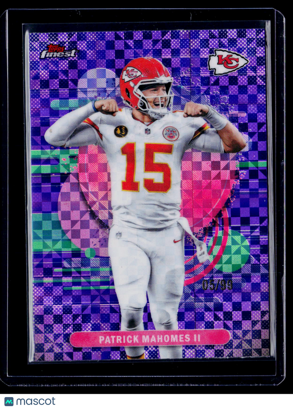 2025 Topps Finest Patrick Mahomes Purple X-Fractor 5/99