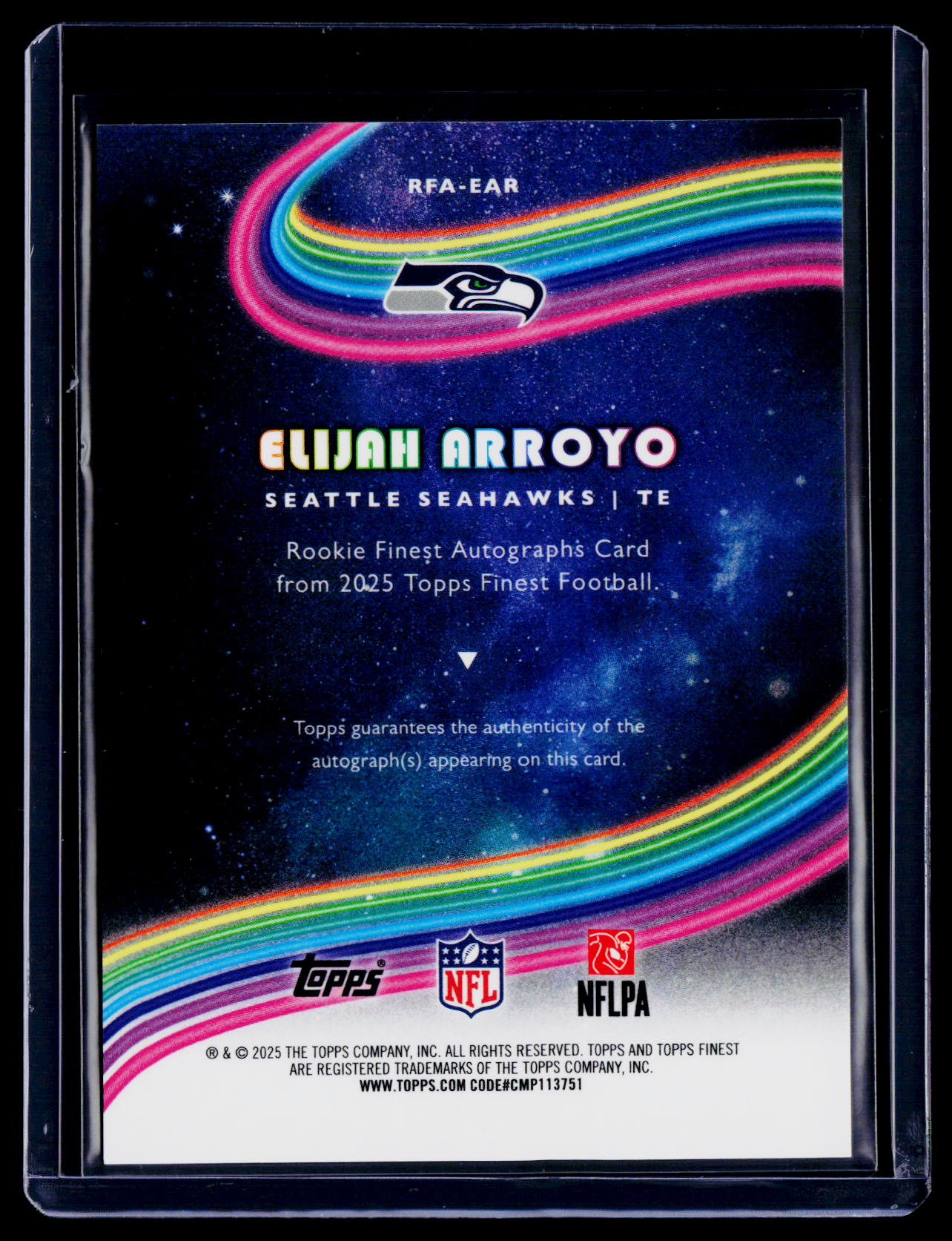 2025 Topps Finest Elijah Arroyo Rookie Gold Refractor Auto 33/50 RC